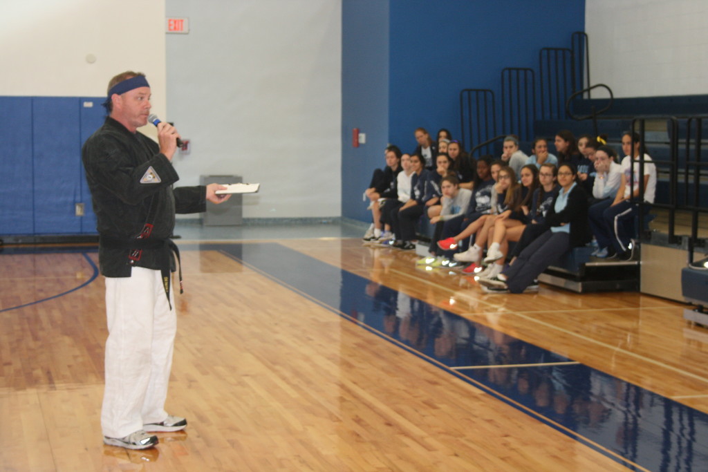 Sensei Proctor talks with the students about the fact that rape is an act of war