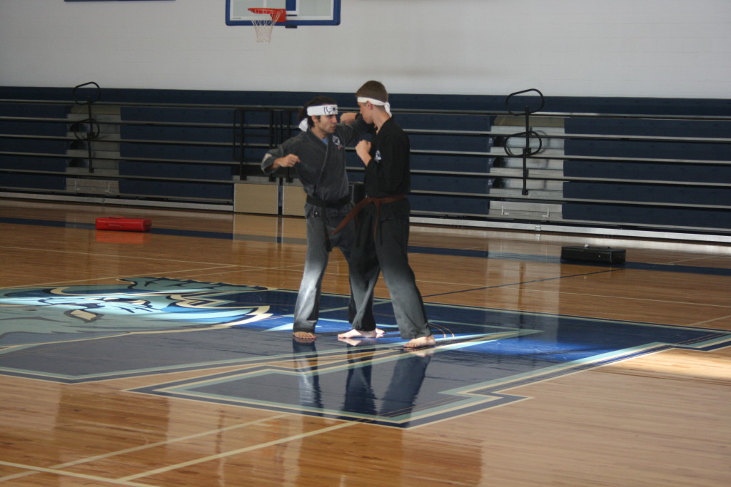 Sensei Carlos and Christian demonstrate the power of the empi strike